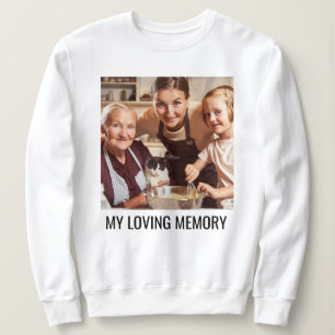  White Black Personalised Cat Mum Family Pet Photo Sweatshirt