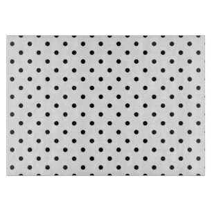 White/Black Polka Dots Cutting Board