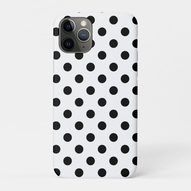 White & Black Polka Dots Dot Case-Mate iPhone Case (Back)