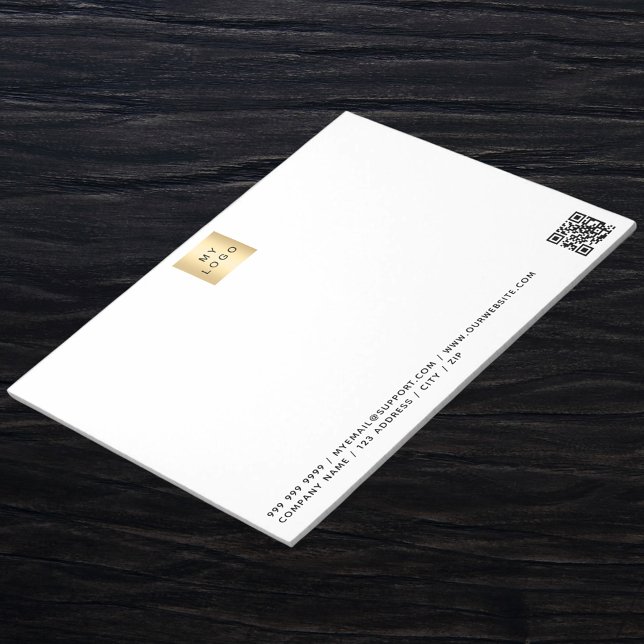 White black QR code business logo Notepad (Creator Uploaded)