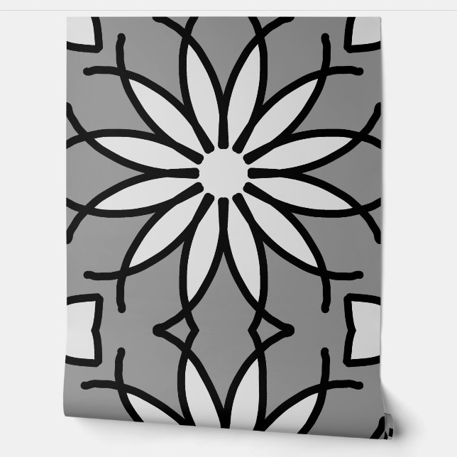 White & Black "Ratti_Creative_Arts" wallpaper Wall (Unrolling)