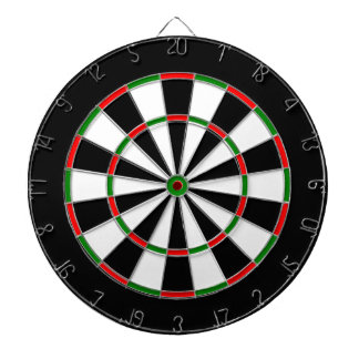 White, Black, Red and Green Metal Cage Dartboard