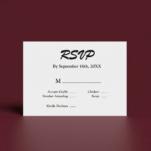 White/Black RSVP Card