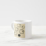 White & Black Sheep on Cream Background Espresso Cup<br><div class="desc">Is your child having trouble sleeping? Have them count the white and black sheep in this print by Chariklia Zarris. A wonderful piece that is elegant in its simplicity. Order your print today!</div>