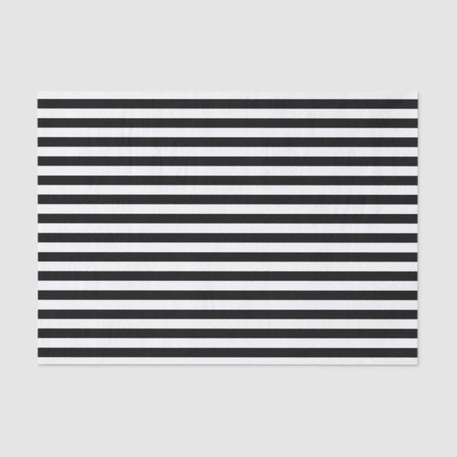 White & Black Striped Tissue Papers Paper (Front)