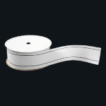 White Black Trim Preppy Sports School Timeless Grosgrain Ribbon<br><div class="desc">Solid White,  black trim. Great for ANY Occasion,  School Colors,  Team Spirit,  Sport,  Fan Club,  Holiday at ANY age. Preppy,  Sporty,  Fun. Mix and match entire Patriotic / Gift Wrap / Checkerboard / Team Spirit / Sports / School Collections.</div>