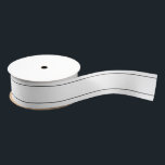 White Black Trim Preppy Sports School Timeless Grosgrain Ribbon<br><div class="desc">Solid White,  black trim. Great for ANY Occasion,  School Colors,  Team Spirit,  Sport,  Fan Club,  Holiday at ANY age. Preppy,  Sporty,  Fun. Mix and match entire Patriotic / Gift Wrap / Checkerboard / Team Spirit / Sports / School Collections.</div>