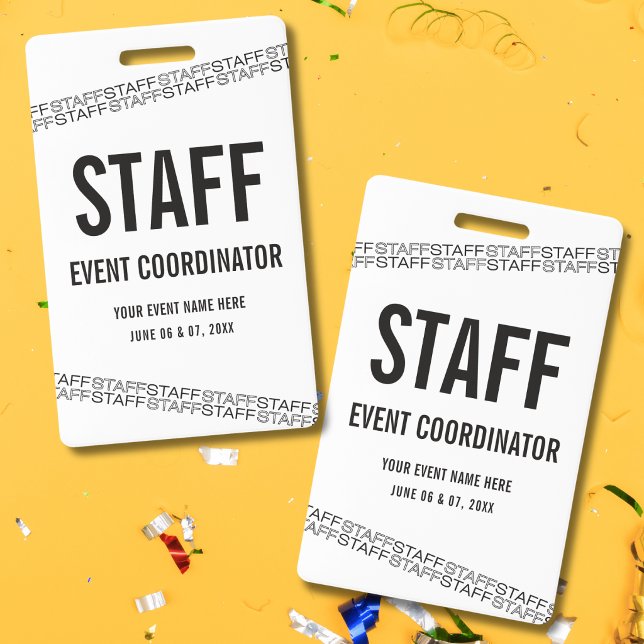 White Black VIP All Access Pass Staff ID Badge (Creator Uploaded)