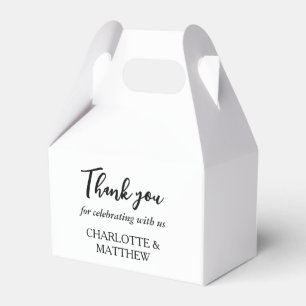 White & Black Wedding Favour Box