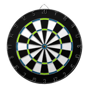 White, Black, Yellow and Blue Metal Cage Dartboard