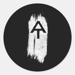 White Blaze Appalachian Trail At Minimalist Hiking Classic Round Sticker