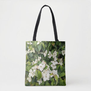 White Blossom Botanical Tote Bag