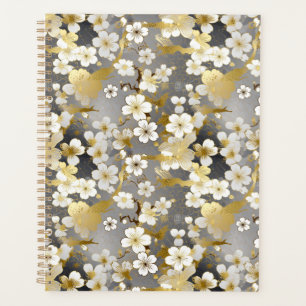 White Blossom Chiyogami Planner