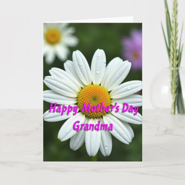 White Blossom Mothers Card (Front)