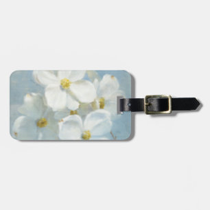 White Blossom Panel Luggage Tag