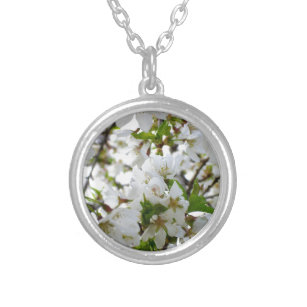 White Blossom Silver Plated Necklace