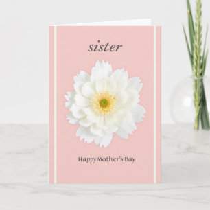 White Blossom Sisters Day Card
