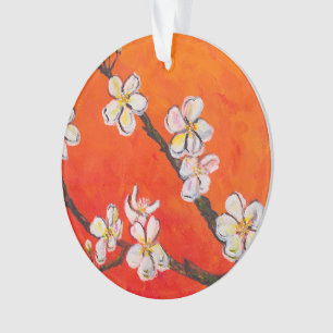 White Blossoming Branch Ornament