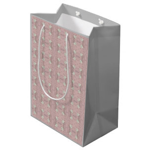 White Blossoms Abstract  Medium Gift Bag