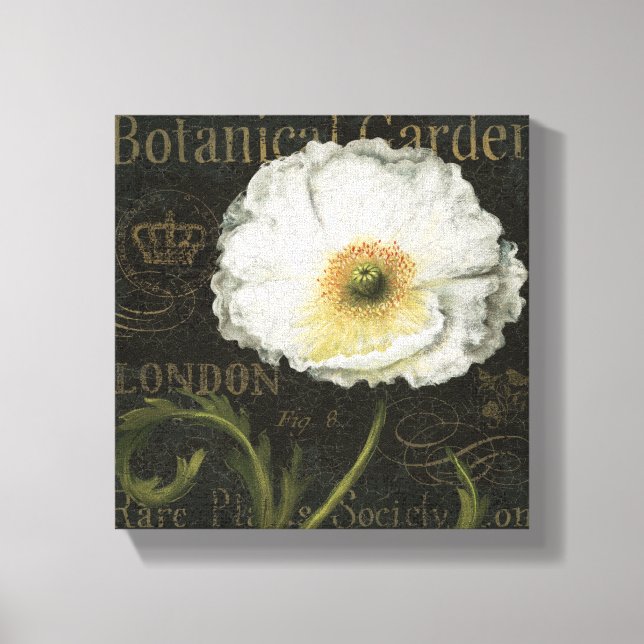 White Blossoms and Leaves Canvas Print (Front)