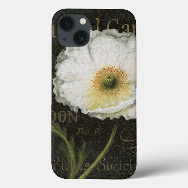 White Blossoms and Leaves Case-Mate iPhone Case (Back)