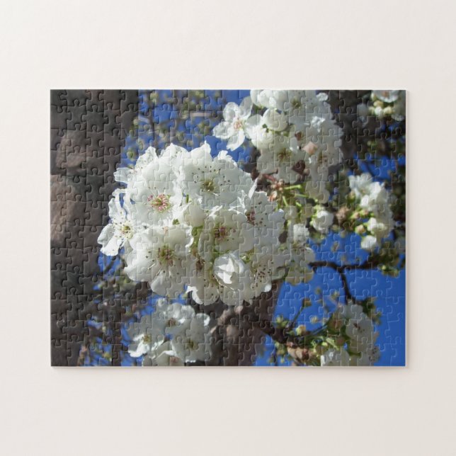 White Blossoms I Ornamental Pear Tree Jigsaw Puzzle (Horizontal)
