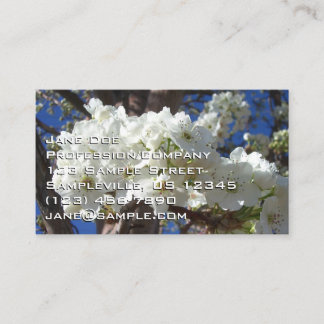 White Blossoms II Spring Flowering Tree Business Card
