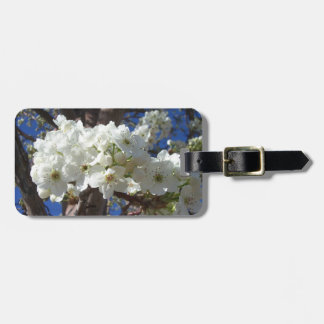 White Blossoms II Spring Flowering Tree Luggage Tag