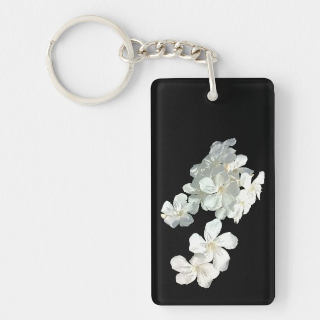 White Blossoms Key Ring (Front)