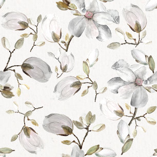 White Blossoms Wrapping Paper