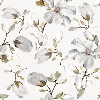 White Blossoms Wrapping Paper