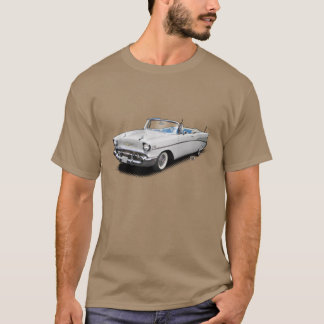 White blue 1957 "bel air" convertible shirt