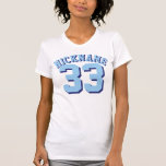 White & Blue Adults | Sports Jersey Design T-Shirt<br><div class="desc">White & Blue Adults | Sports Jersey Design • Womens Jersey T-Shirt</div>