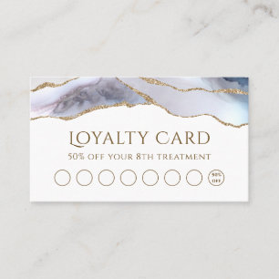 White Blue Agate loyalty card