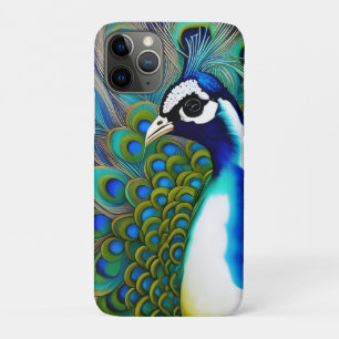 White blue and Green Piebald Peacock  Case-Mate iPhone Case