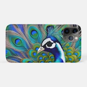 White blue and Green Piebald Peacock  Case-Mate iPhone Case