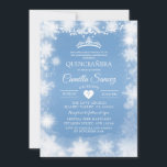 White & Blue Christmas Sweet 16th Birthday Invite7 Invitation<br><div class="desc">White & Blue Christmas Sweet 16th Birthday Invite7</div>