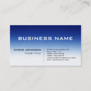 White Blue Contemporary Consultant Business Card
