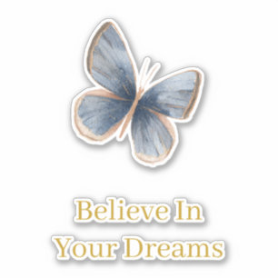 White Blue Cream Butterfly  