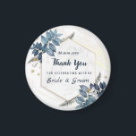 White Blue Floral Frame Thank You Wedding Favours Magnet<br><div class="desc">White Blue Floral Frame Thank You Wedding Favours
Personalised Wedding Favours Magnet For Guests as a Thank You for coming at wedding party
this design is easily customised and personalised by adding or changing the text</div>