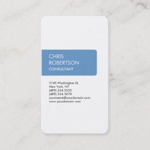 White Blue-Grey Attractive Charming Business Card