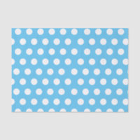 White & Blue Large Medium Polka Dot Party