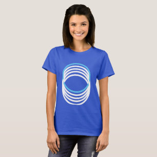 White Blue Modern Circles 4Alex T-Shirt