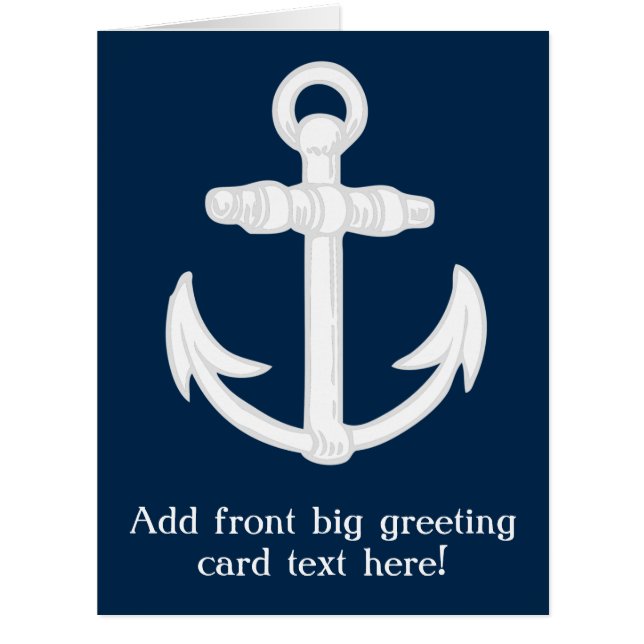 White/Blue Nautical Anchor Symbol (Front)