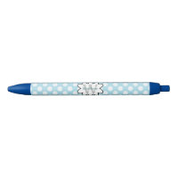 White Blue Polka Dots