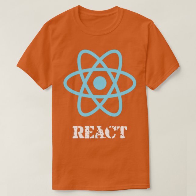 White Blue React T-Shirt (Design Front)