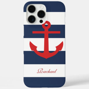 White Blue & Red Anchors Aweigh iPhone 16 Pro Max Case