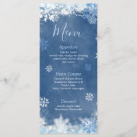 White Blue Snow in Love Snowflake Bridal Shower
