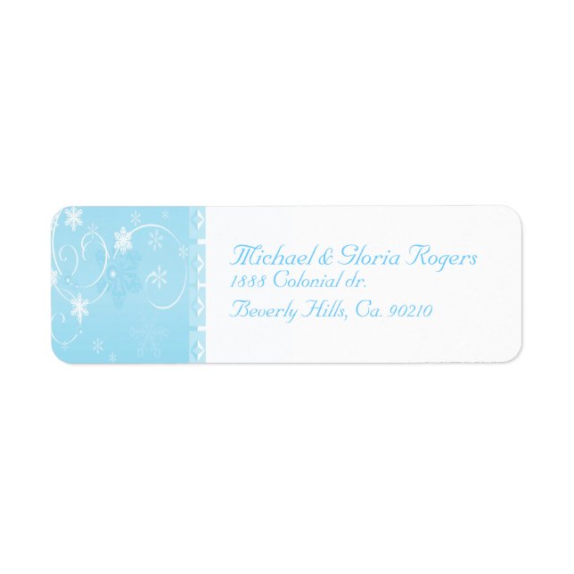 White & Blue Snowflake Wonderland (Front)