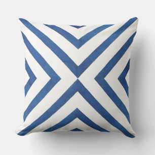 White Blue Summer  Cushion